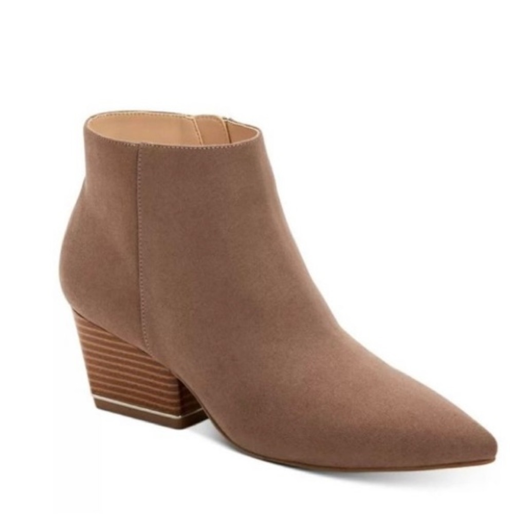 Last One Alfani Flex and Step Ankle Boots. Faux Suede. Taupe Size 6.5 New in Box